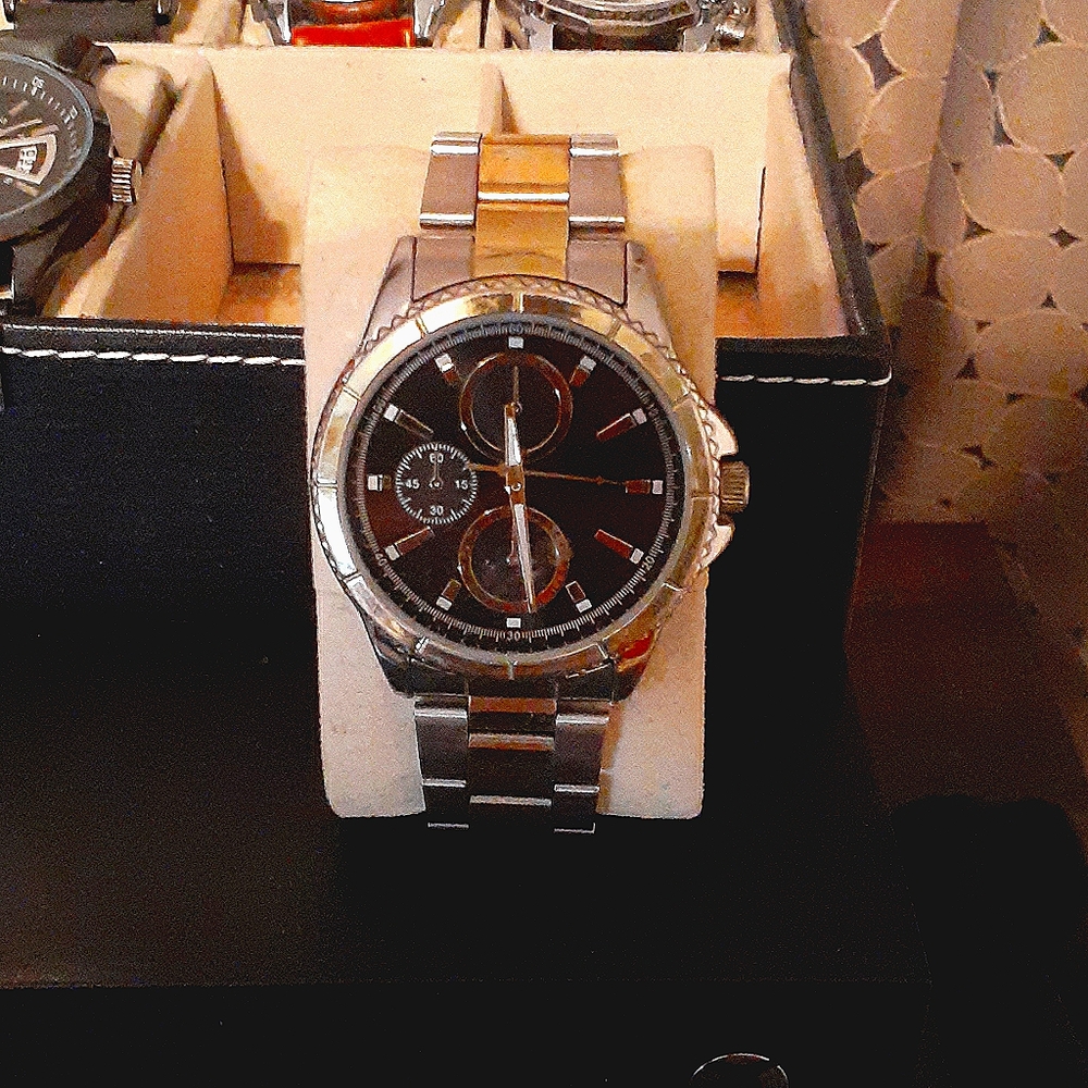 INC Silver and Gold Watch